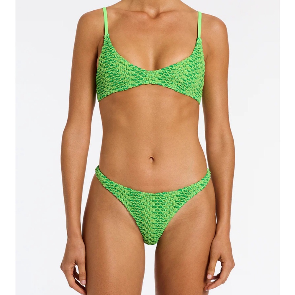 Triangl Crochet Green Bikini- Maia-Grasse
